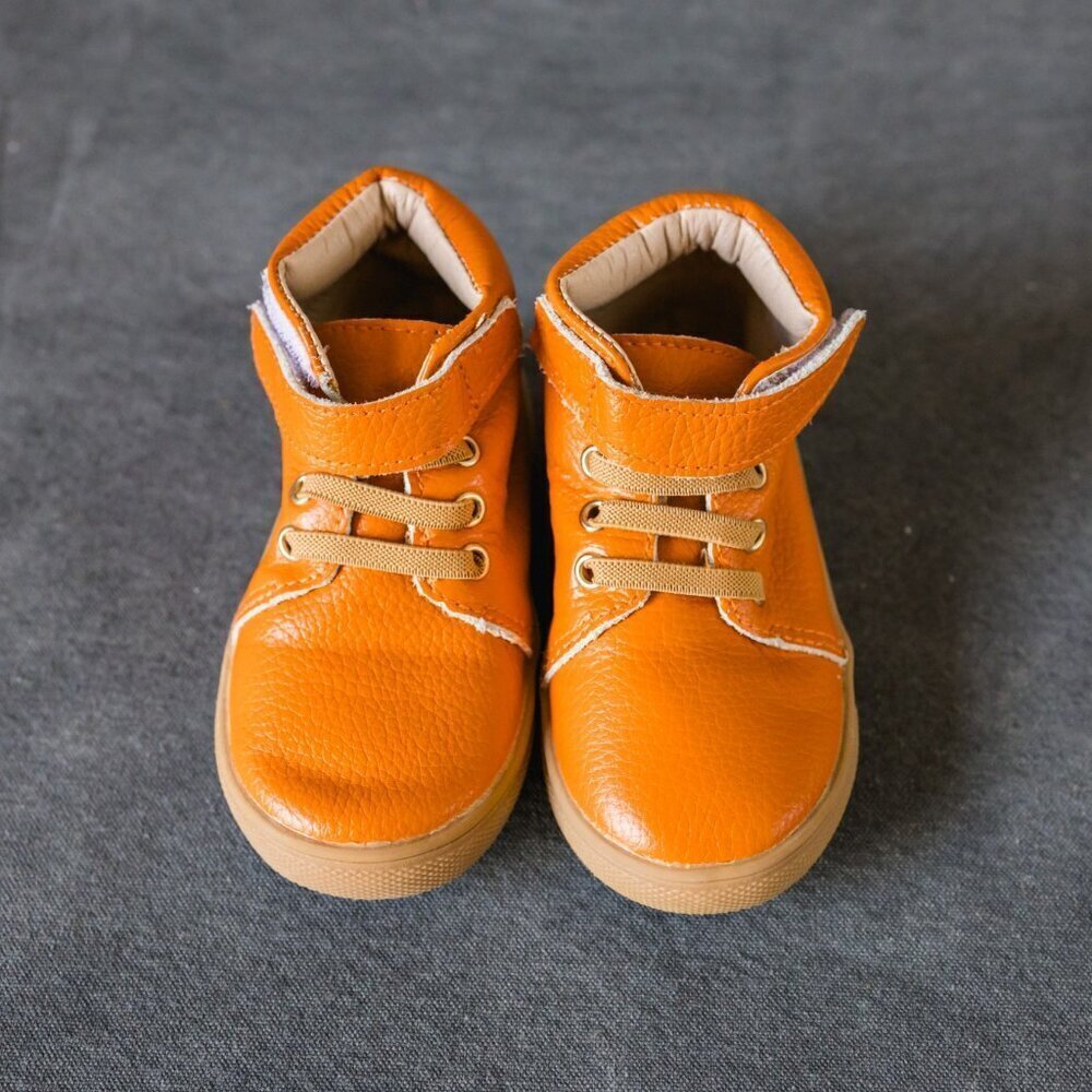 Little Penguin Shoes Baby Toddler Orange High-top Size 5